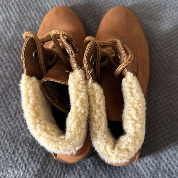 Cliffs Brown Faux Fur Linedโ Lace-Up Ankle Boots Size 6 Buckle Lug Sole Cozy - Picture 9 of 11